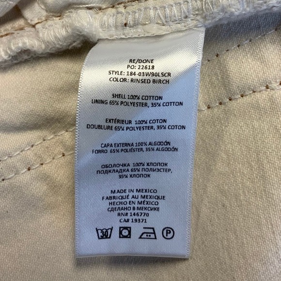 NEW! RE/DONE Size 23 90s Crop Low Slung Rinsed Birch Denim Jeans $275 msrp I11-6 - Picture 9 of 11